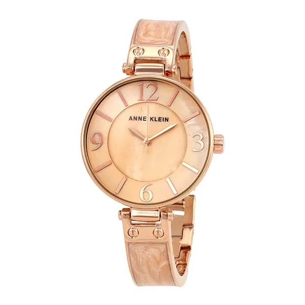 Đồng Hồ Nữ Anne Klein Blush Mother Of Pearl Dial Ladies Watch 2210BMR Màu Vàng Hồng