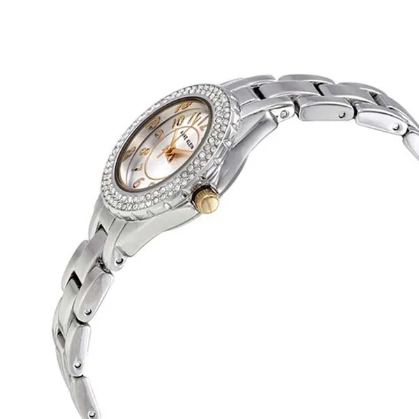 Đồng Hồ Anne Klein Quartz Crystal Silver Dial Ladies Watch 2469SVTT Màu Bạc Mặt Trắng