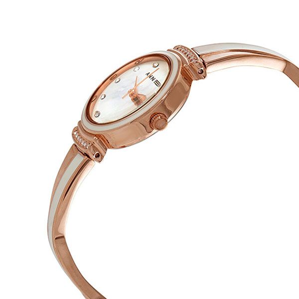 Set Đồng Hồ Và Vòng Đeo Tay Nữ Anne Klein Quartz Crystal White Dial Watch And Bracelet 2216RWST - 4