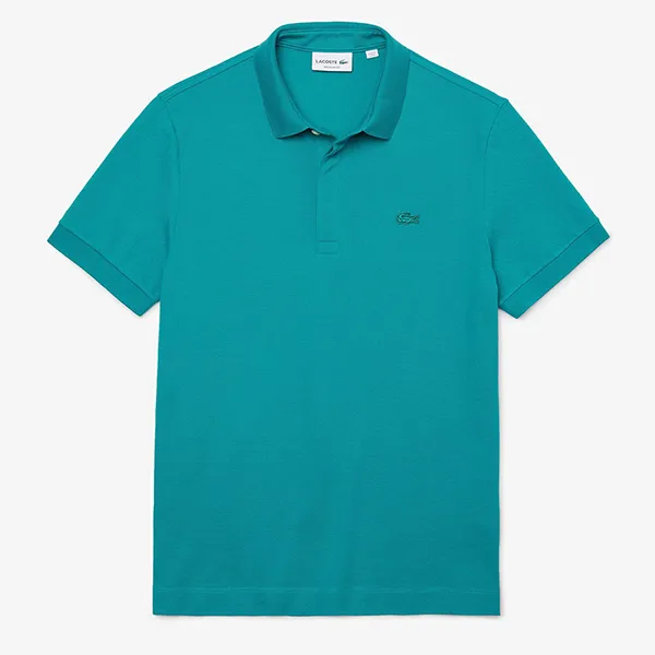 Áo Polo Lacoste Men's Paris Polo Shirt Regular Fit Stretch Cotton Piqué Ph5522 F5T Màu Xanh Blue