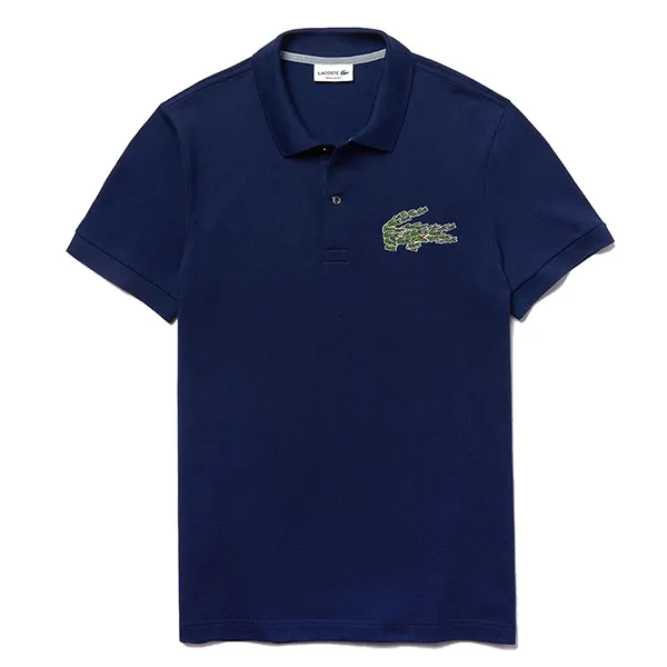 Áo Polo Lacoste Men's Regular Fit Multi Croc Badge Cotton Piqué Màu Xanh Navy Size M