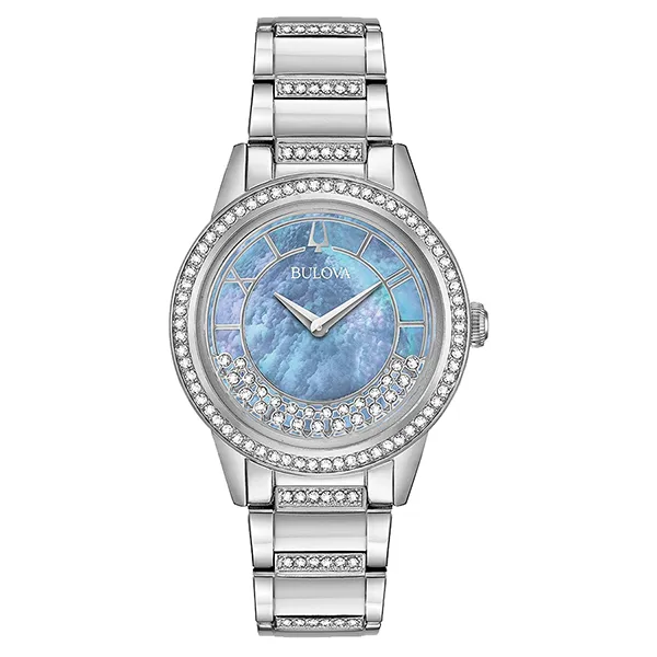 Đồng Hồ Nữ Bulova Turnstyle Bracelet Watch 32.5mm Màu Xanh Bạc - Đồng hồ - Vua Hàng Hiệu