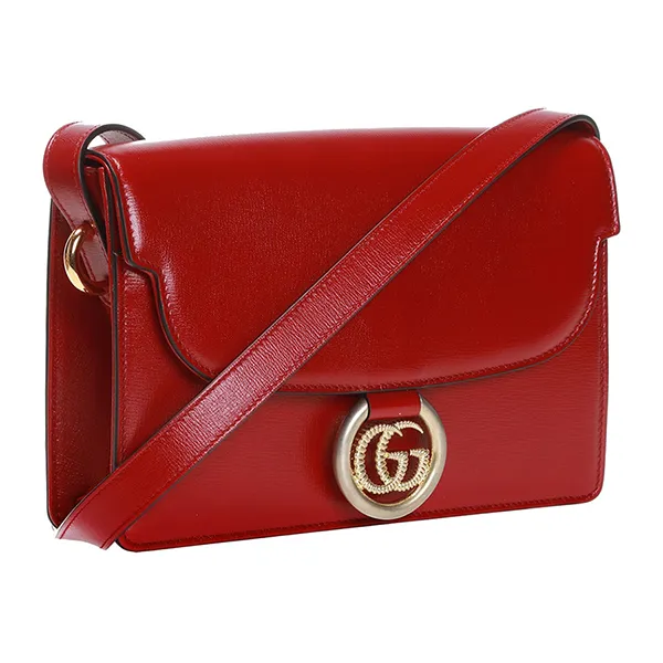 Túi Đeo Chéo Gucci GG Ring Shoulder Bag 589474 1DB0G 6638 Màu Đỏ Tươi - Túi xách - Vua Hàng Hiệu