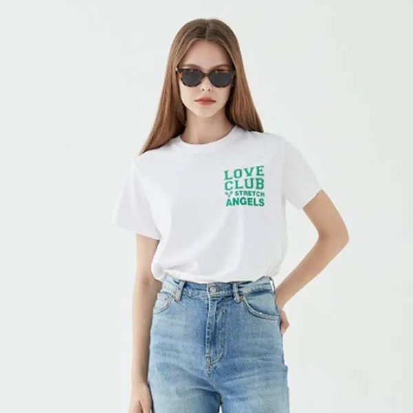 Áo Phông Stretch Angels Love Club Back Logo Fit Off White A-21S-SRTS06131-OW Màu Trắng - Thời trang - Vua Hàng Hiệu
