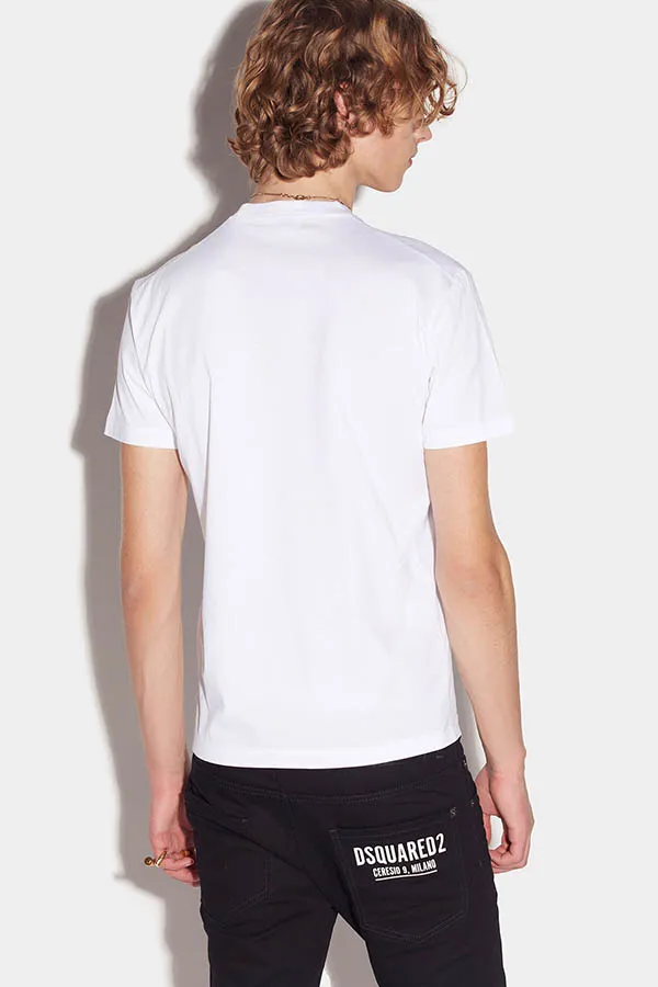 Áo Phông Dsquared White T-shirt With Print Ceresio 9 Milano Màu Trắng