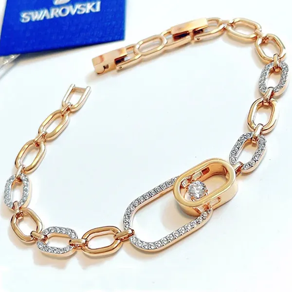 Vòng Đeo Tay Swarovski Sparkling Dance North Bracelet Màu Vàng