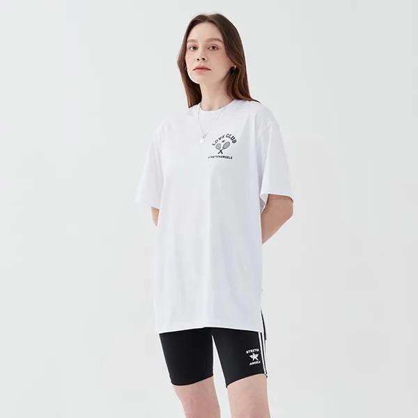 Áo Phông Stretch Angels Tennis Back Logo Overfit T-Shirt Off-White Màu Trắng - Thời trang - Vua Hàng Hiệu