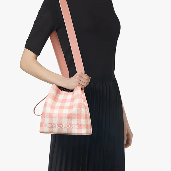Túi Đeo Chéo Find Kapoor Pingo Bag 20 Check Solid Set Màu Trắng Hồng