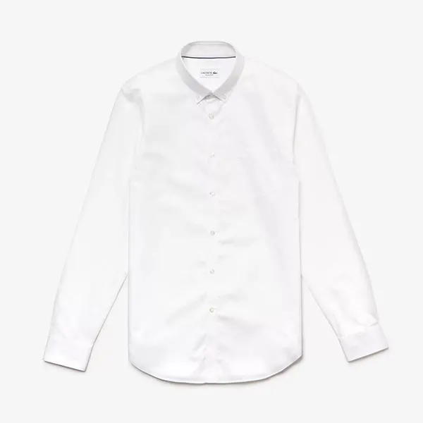 Áo Sơ Mi Lacoste Men's Cotton Shirt Regular Fit From A Fine Peak Màu Trắng Size M - Thời trang - Vua Hàng Hiệu