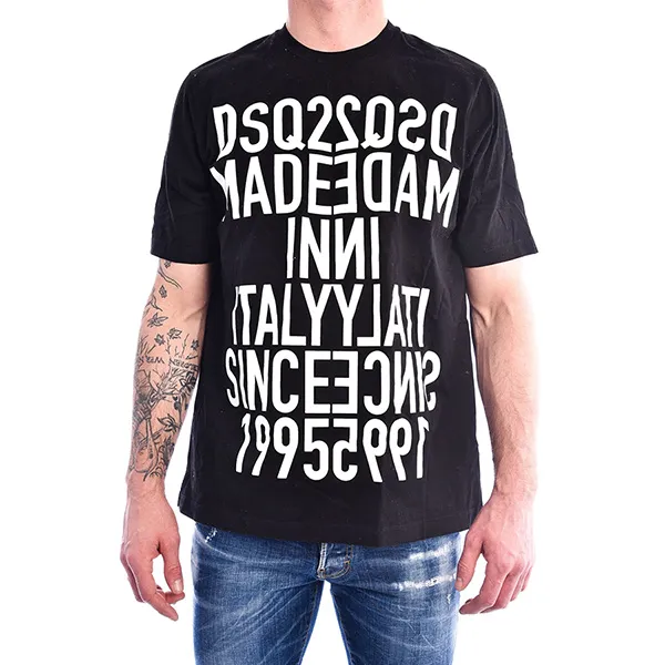 Áo Phông Dsquared2 Made In Italy Since 1995 Oversize T-Shirt S74GD0818 Màu Đen - Thời trang - Vua Hàng Hiệu