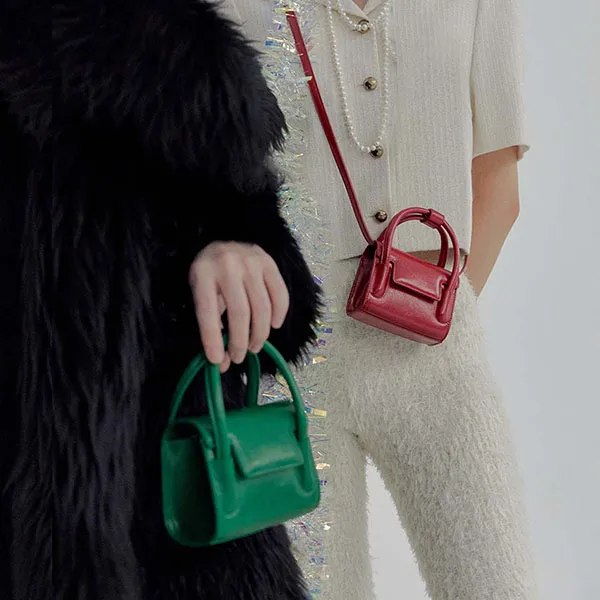 Túi Xách Tay Find Kapoor Marty Bag 12 Crinkled Red Màu Đỏ