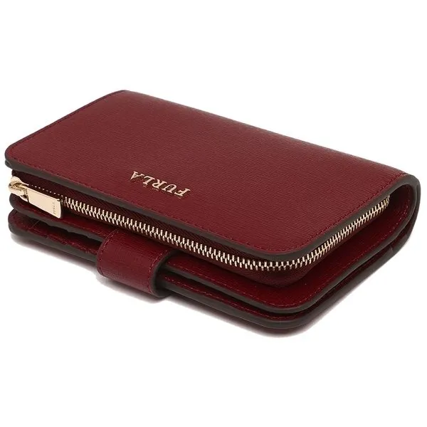 Ví Furla Ladies Babylon Zip-around Logo Plaque Wallets In Deep Red 922605-PR85-B30-CGQ Màu Đỏ Đậm