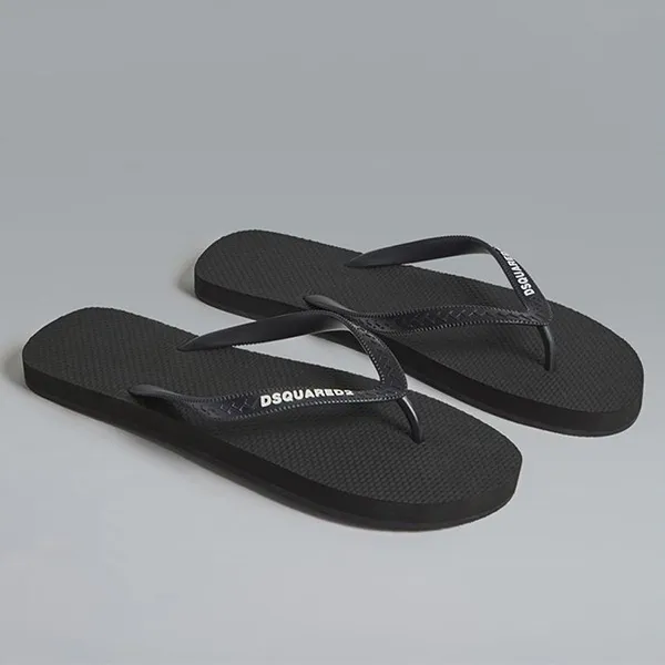 Dép Xỏ Ngón Dsquared2 Flip Flop Màu Đen Size 44