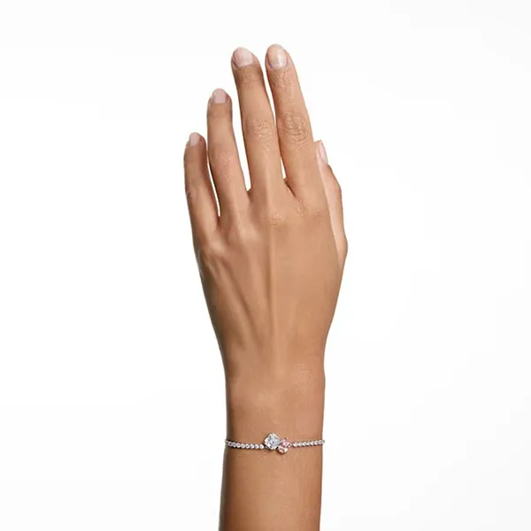 Vòng Đeo Tay Swarovski Attract Soul Bracelet Pink, Rhodium Plated Màu Trắng - Trang sức - Vua Hàng Hiệu