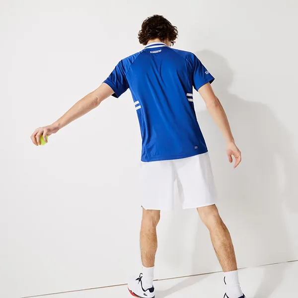 Bộ Thể Thao Lacoste Men's Lacoste Sport X Novak Djokovic Breathable Ultra-Dry DH9615-00-7SB Màu Xanh Trắng Size L