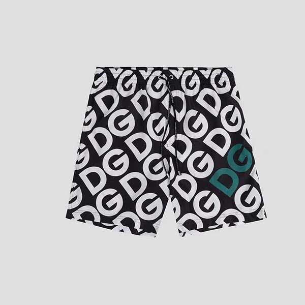 Quần Shorts Nam Dolce & Gabbana D&G Logomania Print Swim Shorts Màu Đen Trắng - 1