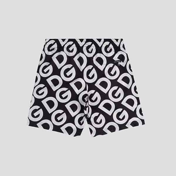 Quần Shorts Nam Dolce & Gabbana D&G Logomania Print Swim Shorts Màu Đen Trắng - 3