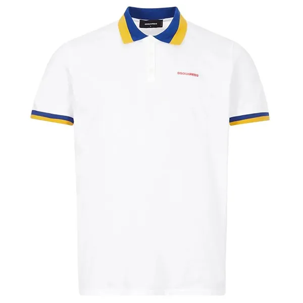 Áo Polo Nam Dsquared2 Polo Shirt S74GL0046 Màu Xanh Trắng Size S - Thời trang - Vua Hàng Hiệu