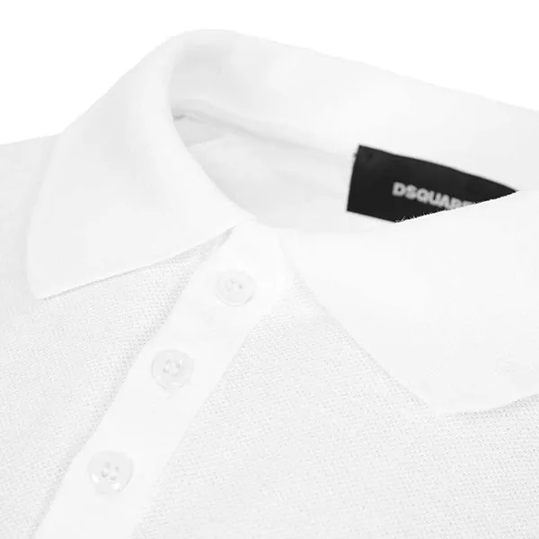 Áo Polo Dsquared2 Polo Shirt With Logo Print S74GL0048 S22743 Màu Trắng - Thời trang - Vua Hàng Hiệu