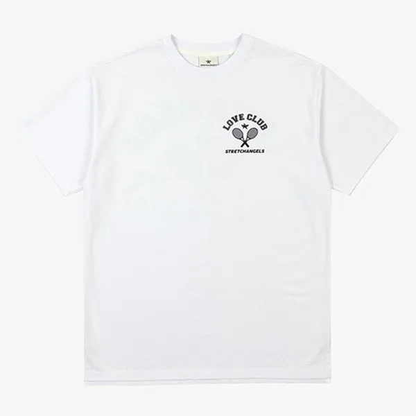 Áo Phông Stretch Angels Tennis Back Logo Overfit T-Shirt Off-White Màu Trắng - Thời trang - Vua Hàng Hiệu
