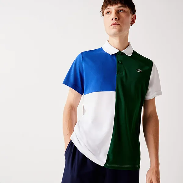 Áo Polo Lacoste Men's Sport Freshness Technology Breathable Piqué Phối Màu Size L