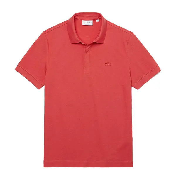 Áo Polo Lacoste Men's Paris Polo Shirt Regular Fit Stretch Cotton Piqué PH5522 Màu Hồng
