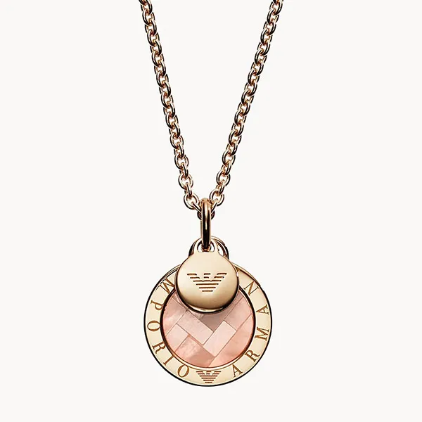 Dây Chuyền Emporio Armani Rose Gold Tone Sterling Silver Necklace Màu Vàng Hồng - Trang sức - Vua Hàng Hiệu