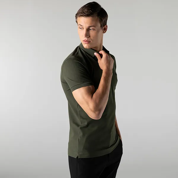 Áo Polo Lacoste Men's Paris Polo Shirt Regular Fit Stretch Cotton Piqué Màu Xanh Green