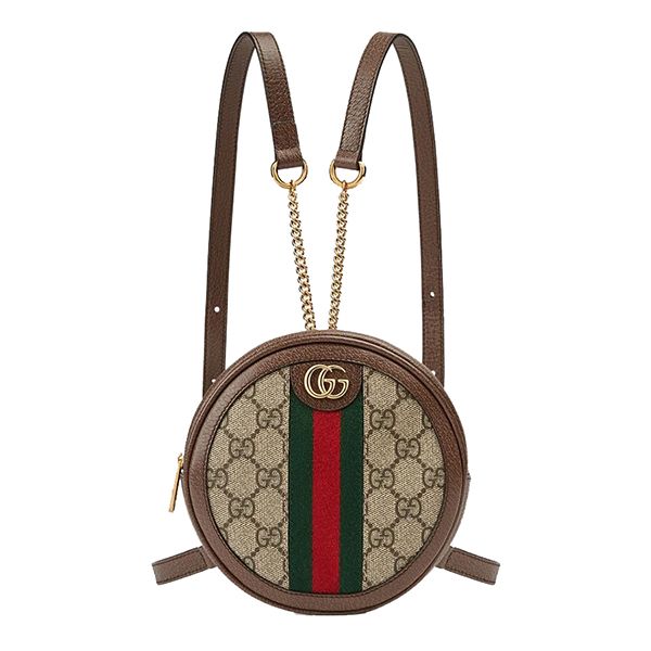 Balo Gucci GG Supreme Mini Round Ophidia Backpack Màu Nâu - 2
