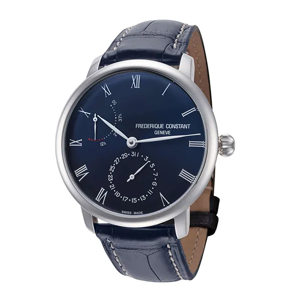 Đồng Hồ Nam Frederique Constant Slimline Automatic Power Reserve Blue Watch FC-723NR3S6 Màu Xanh Navy