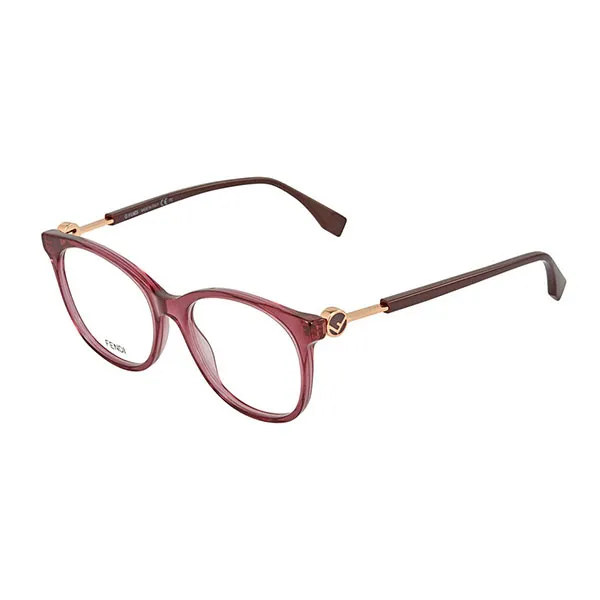 Kính Mắt Cận Fendi Demo Oval Ladies Eyeglasses FF 0393 00T7 52/17 Màu Nâu Mận - Kính mắt - Vua Hàng Hiệu