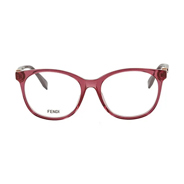 Kính Mắt Cận Fendi Demo Oval Ladies Eyeglasses FF 0393 00T7 52/17 Màu Nâu Mận - Kính mắt - Vua Hàng Hiệu