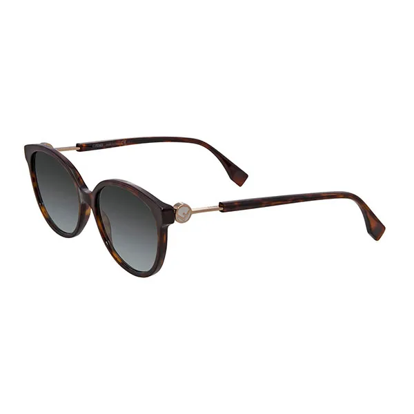 Kính Mát Fendi Green Aqua Round Ladies Sunglasses FF 0373/ S 0086 57 Màu Nâu Xám - Kính mắt - Vua Hàng Hiệu
