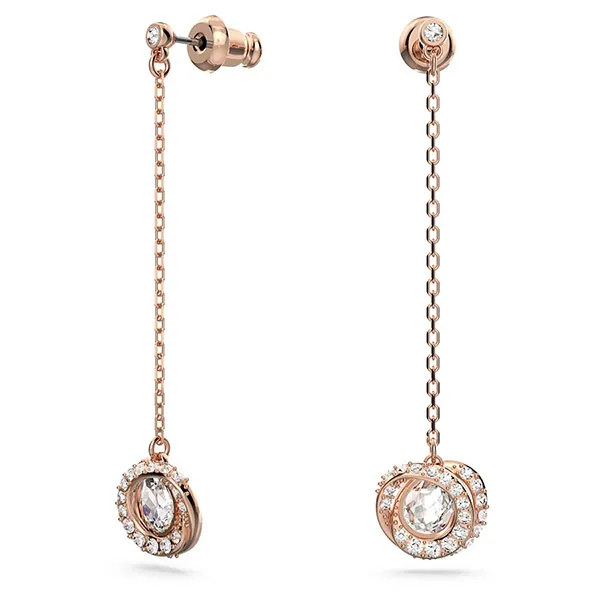Khuyên Tai Swarovski Generation Drop Earrings Long, White, Rose Gold-Tone Plated Màu Vàng Hồng - Trang sức - Vua Hàng Hiệu