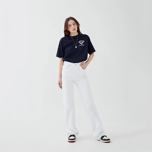 Áo Phông Stretch Angels Tennis Back Logo Overfit T-Shirt Màu Xanh Navy - Thời trang - Vua Hàng Hiệu