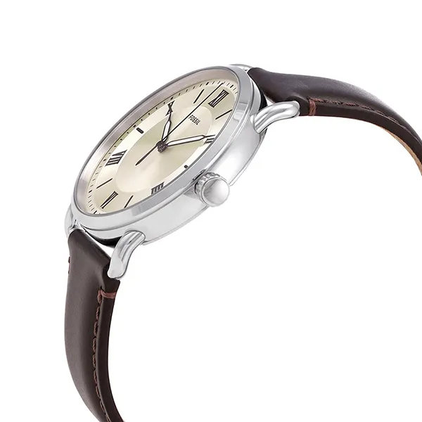 Đồng Hồ Fossil Copeland Quartz Cream Dial Men's Watch FS5663 Màu Nâu