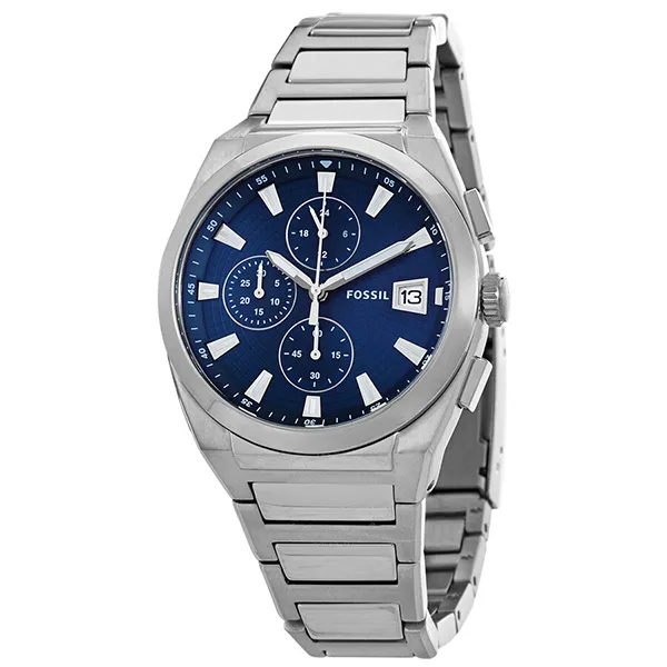 Đồng Hồ Nam Fossil Everett Chronograph Quartz Blue Dial Men's Watch FS5795 Màu Xanh Bạc