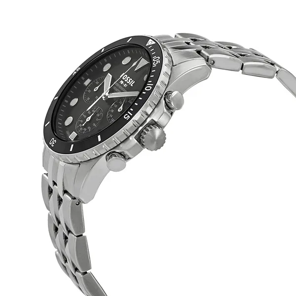 Đồng Hồ Nam Fossil FB-01 Chronograph Quartz Black Dial Men's Watch FS5837 Màu Đen Bạc