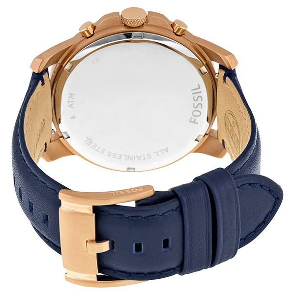 Đồng Hồ Nam Fossil Grant Multi-Function Navy Dial Navy Leather Men's Leather FS4835 Màu Xanh Navy - 4