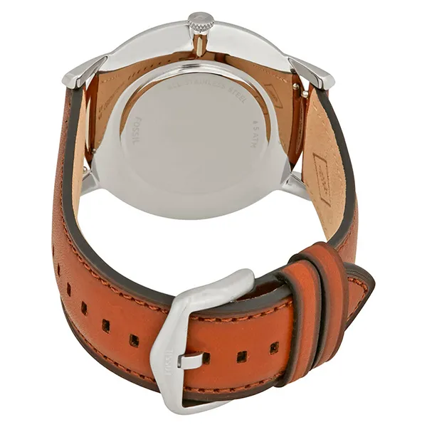 Đồng Hồ Nam Fossil Minimalist Blue Dial Brown Leather Men's Watch FS5304 Màu Nâu Mặt Xanh