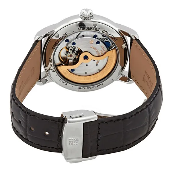 Đồng Hồ Nam Frederique Constant Classic Moonphase Automatic Silver Dial Watch FC-712MS4H6 Màu Nâu Mặt Bạc - Đồng hồ - Vua Hàng Hiệu