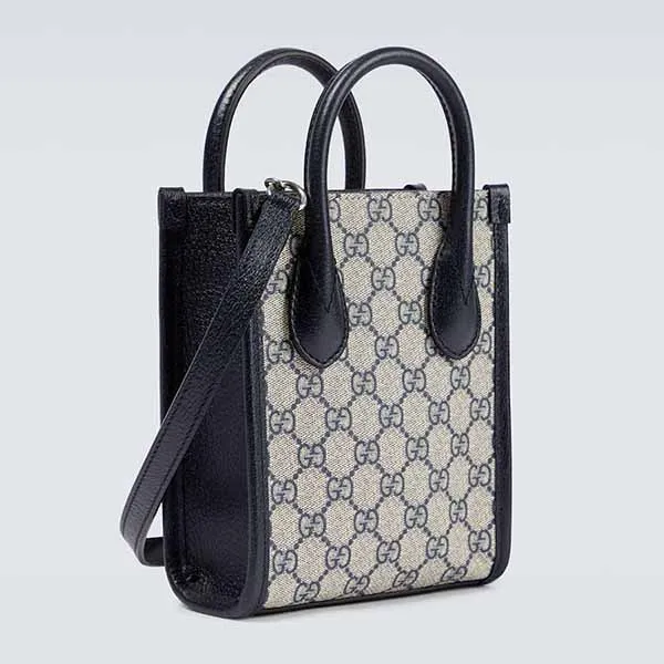 Túi Xách Gucci Interlocking G Mini Tote Bag Màu Xám Đen - Túi xách - Vua Hàng Hiệu