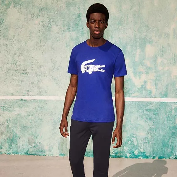 Áo Thun Lacoste T-Shirt Croc Print TH6907 51 QQH Màu Xanh Blue Size 4 - Thời trang - Vua Hàng Hiệu