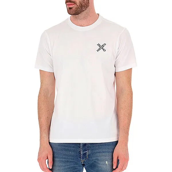 Áo Phông Kenzo Logo Ngực 5TS0001-4SJ-01 Màu Trắng