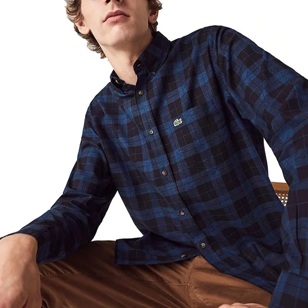 Áo Sơ Mi Nam Lacoste Check Shirt Men's CH2565 Màu Xanh Đen Size 39 - Thời trang - Vua Hàng Hiệu