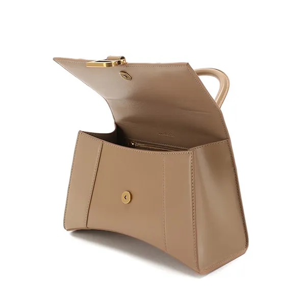Balenciaga Hourglass Small Shoulder Bag in Beige