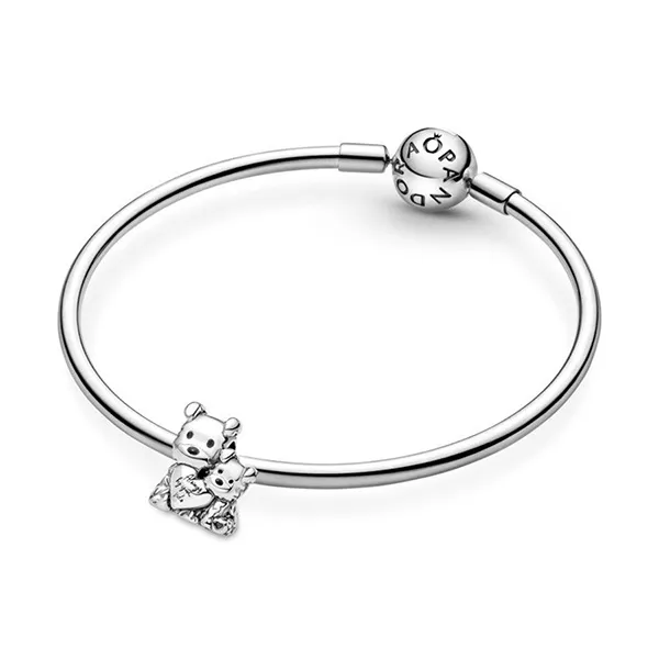 Hạt Vòng Charm Pandora Mother & Puppy Love Màu Bạc