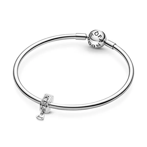Hạt Vòng Charm Pandora Family Always Pavé Clip Màu Bạc - Trang sức - Vua Hàng Hiệu