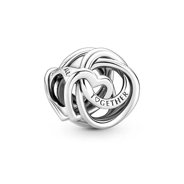 Hạt Vòng Charm Pandora Family Always Encircled Heart Màu Bạc