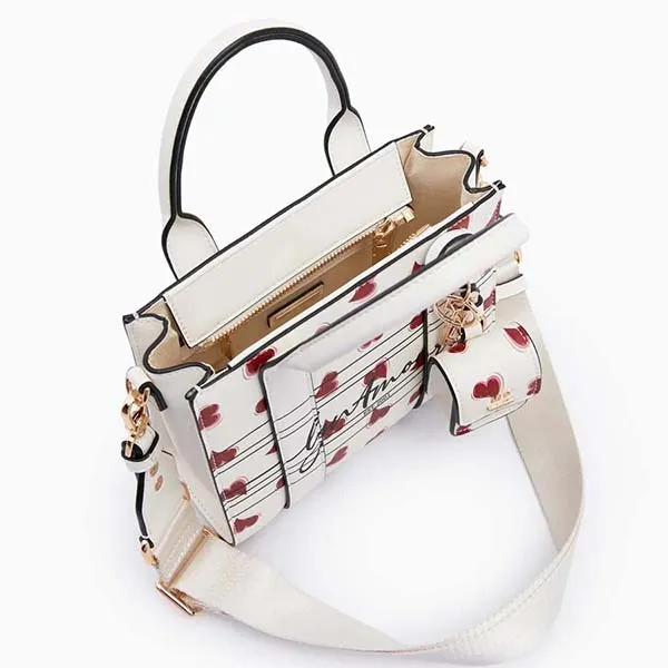 Túi Tote Lyn Bonnie S Tote Bags LL21FBF254 Màu Trắng Phối Đỏ - Túi xách - Vua Hàng Hiệu